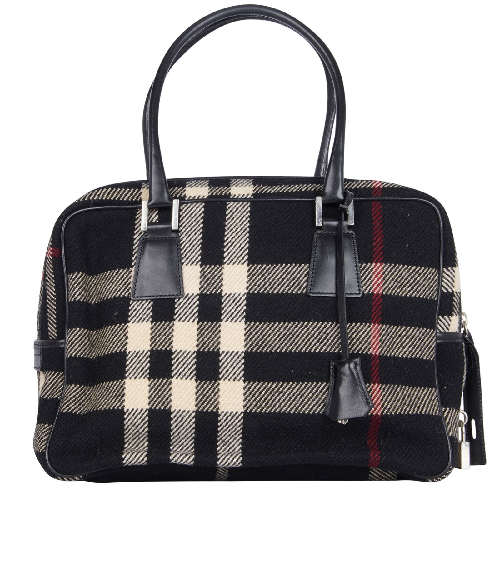 Burberry plaid shoulder sales bag